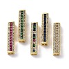 Rack Plating Brass Pave Cubic Zirconia Rectangle Multi-Strand Links KK-K341-42G-1