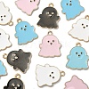 20Pcs 4 Colors Alloy Enamel Pendants ENAM-YW0002-68-2