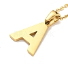 Ion Plating(IP) Initial Letter 304 Stainless Steel Pendant Necklaces NJEW-M199-01G-A-2