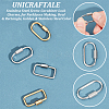 Unicraftale 4Pcs 4 Styles Ion Plating(IP) 304 Stainless Steel Screw Carabiner Lock Charms STAS-UN0053-33-5