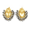 Alloy & Glass Seed Beaded Pendants GL-CBA96FD-01G-2