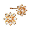 SHEGRACE Flower Luxurious 925 Sterling Silver Stud Earrings JE353A-1