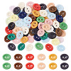 80Pcs 2-Hole Porcelain Buttons PORC-PJ0001-02F-1