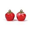 Transparent Glass Apple Pendants DGLA-E004-16C-1