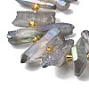 Electroplate Natural Quartz Crystal Beads Strands G-F800-B12-3