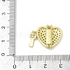 Brass Micro Pave Cubic Zirconia Slide Charms KK-D317-119G-3