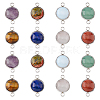 16Pcs 8 Styles Natural & Synthetic Mixed Gemstone Connector Charms G-UN0001-25-1