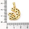 Brass Micro Pave Cubic Zirconia Pendants KK-E061-03G-07-3