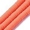 Flat Round Handmade Polymer Clay Beads CLAY-R067-10mm-12-1