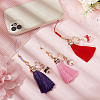 Olycraft 3Pcs 3 Colors Cartoon Lucky Cat Straps Mobile Phone Lanyard AJEW-OC0004-03-4