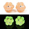 Handmade Luminous Polymer Clay Rhinestone Beads CLAY-H003-06C-1