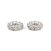 Brass Micro Pave Clear Cubic Zirconia Beads CU-CBA6A75-27P-1
