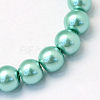 Baking Paint Pearlized Glass Pearl Round Bead Strands X-HY-Q330-8mm-32-2