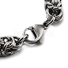 304 Stainless Steel Rope Chain Bracelet BJEW-Z023-03A-3