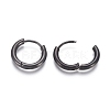 304 Stainless Steel Huggie Hoop Earrings EJEW-F111B-16mm-B-3