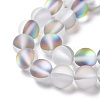 Synthetic Moonstone Beads Strands G-R375-8mm-A20-4