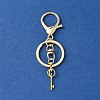 304 Stainless Steel Initial Letter Key Charm Keychains KEYC-YW00004-07-2