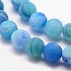 Natural Druzy Geode Agate Bead Strands G-K166-09-8mm-06-3
