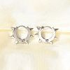 Tarnish Resistant 201 Stainless Steel Spike Hoop Earrings with 304 Stainless Steel Pins EJEW-A098-04P-4