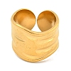 Ion Plating(IP) 304 Stainless Steel Open Cuff Finger Rings RJEW-P114-12G-2