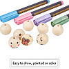Natural Unfinished Wood Round Beads WOOD-PH0008-91-25mm-6