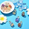 10Pcs 5 Styles Imitation Food Resin Pendants RESI-YW0001-65-4