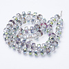 Electroplat Glass Beads Strands X-EGLA-Q092-8mm-D01-2