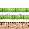 Opaque Solid Color Glass Beads Strands GLAA-N026-3x6mm-07-4