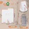 25 Sets Rectangle Foldable Creative Christmas Paper Gift Box with Window and 1 Polka Dot Paper Number Labels Sticker CON-PH0002-85B-1