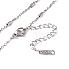 201 Stainless Steel Satellite Chain Necklace for Men Women NJEW-P268-A23-1X5-3