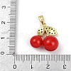 Brass Micro Pave Cubic Zirconia Pendants KK-R226-02G-4