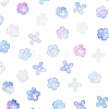 Metal Enlaced Acrylic Bead Caps OACR-FS0002-49A-3