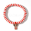 Christmas 304 Stainless Steel Enamel Charm Bracelets ZQ4442-18-1