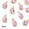 5Pcs Transparent Glass Charms GLAA-YW0004-41B-1