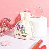 Lavender Pattern Embroidery Starter Drawstring Bag Making Kit DIY-WH0308-156-6