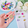 48Pcs 12 Styles Heart Glass Pendants PALLOY-GO00029-3
