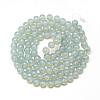 Baking Painted Glass Beads Strands DGLA-Q023-6mm-DB7-2