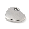 304 Stainless Steel Heart Pendants STAS-R162-01P-02-2