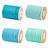 4 Rolls 4 Colors Round Waxed Polyester Cord YC-TA0001-21C-3