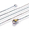 Ion Plating(IP) 304 Stainless Steel Cable Chain Necklaces NJEW-F262-04-2