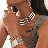 Alloy Pendant Necklaces & Stud Dangle Earrings & Cuff Bangles Sets FS-WG2E0CA-01-1