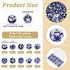 60Pcs 10 Styles Handmade Blue and White Porcelain Beads Strands PORC-PA0001-41-2
