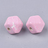 Spray Painted Crackle Acrylic Beads CACR-R016-02B-2