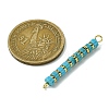 Dyed Natural Magnesite & Electroplated Synthetic Non-magnetic Hematite Heishi Connector Charms PALLOY-JF03291-05-2
