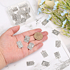 24Pcs 6 Style Rack Plating Alloy Pendants FIND-CA0006-68-3