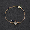 12 Constellations Alloy Rhinestone Link Bracelets WG43B2B-03-1