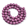 Dyed Synthetic Turquoise Gemstone Bead Strands TURQ-R032-8mm-XSS15-2