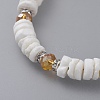 Heishi Beads Beaded Bracelets BJEW-JB04747-04-2