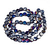 Electroplate Glass Beads Strands EGLA-N002-27-G01-2