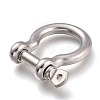 Tarnish Resistant 304 Stainless Steel D-Ring Anchor Shackle Clasps STAS-Z017-15P-01-4